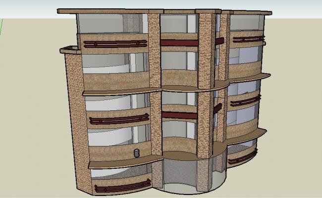 3D Office Building DWG File - Cadbull