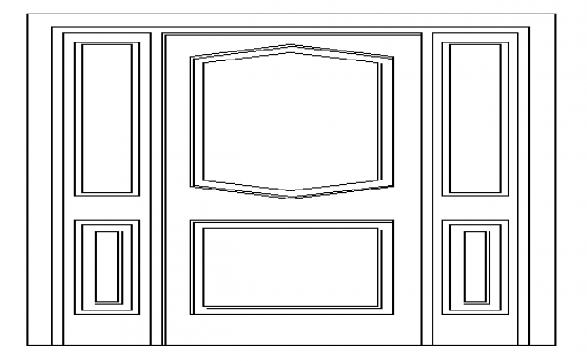 Main door elevation design drawing