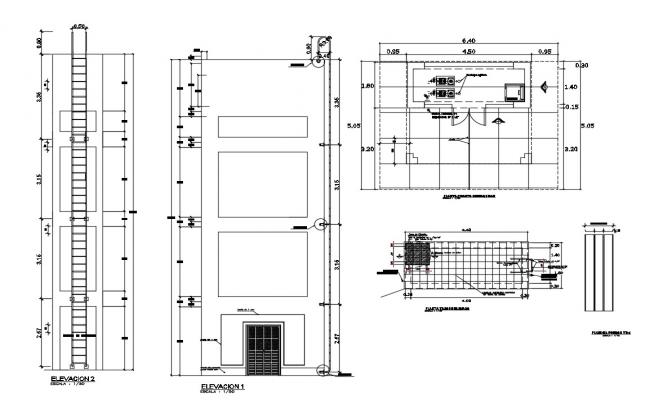 Section and plan drawings details of door units 2d view dwg file - Cadbull