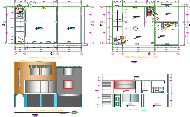 Office furniture detail design drawing - Cadbull