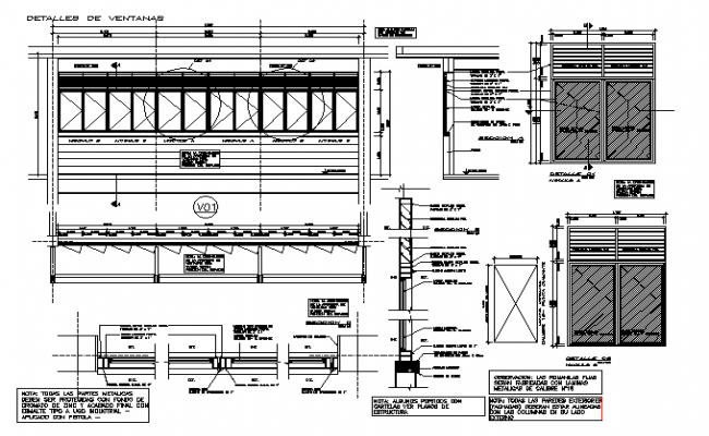 Main gate and door plan and elevation detail dwg file