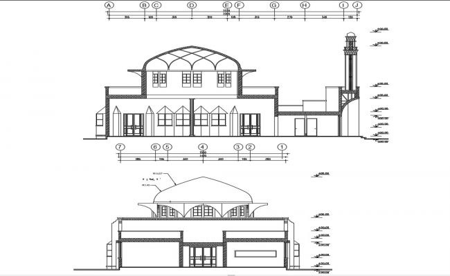 Mosque Mihrab Design CAD File - Cadbull