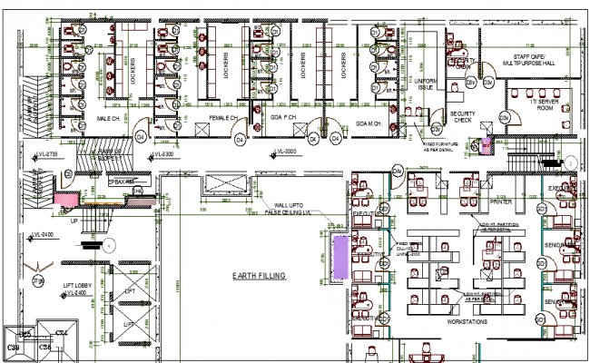 Medical College Architecture Layout dwg file