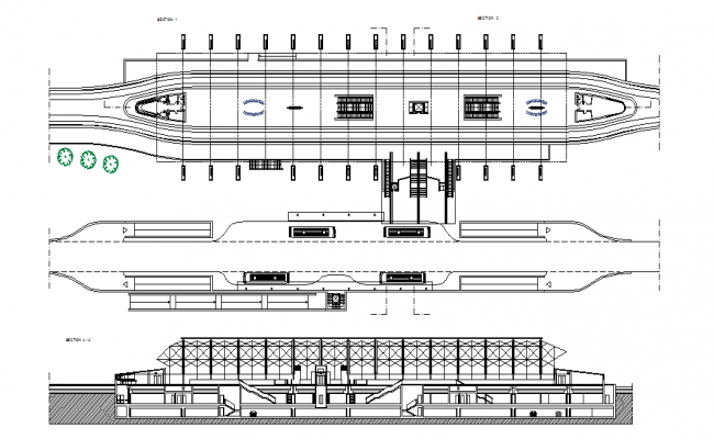 Metro Railway Station Elevation Dwg File