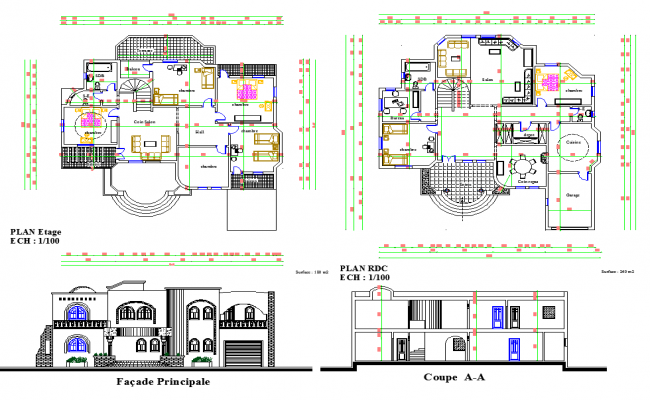 Modern  Villa Project detail dwg  file