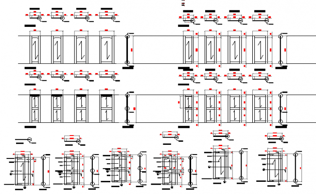 Gallery Door Detail DWG File - Cadbull