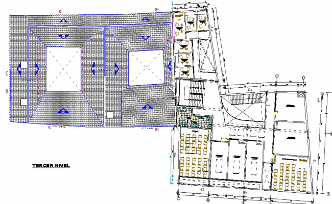 2 d cad drawing of school exterior long campus elevation auto cad ...