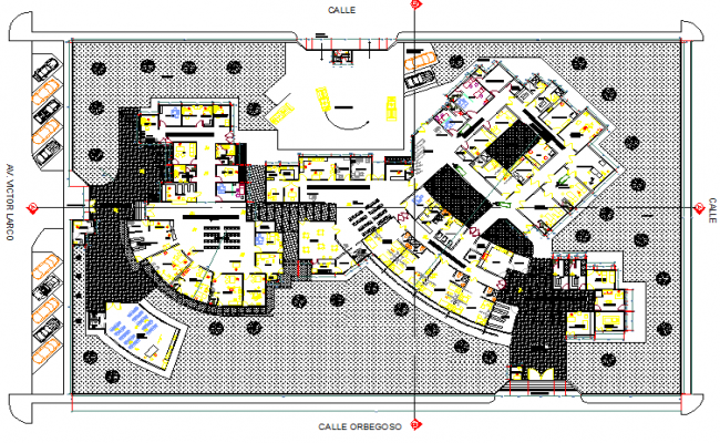 Modern Office Layout Plan - Cadbull