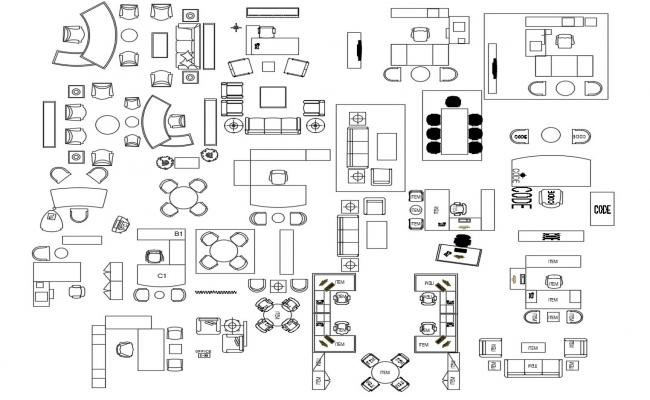 Office Furniture CAD Blocks