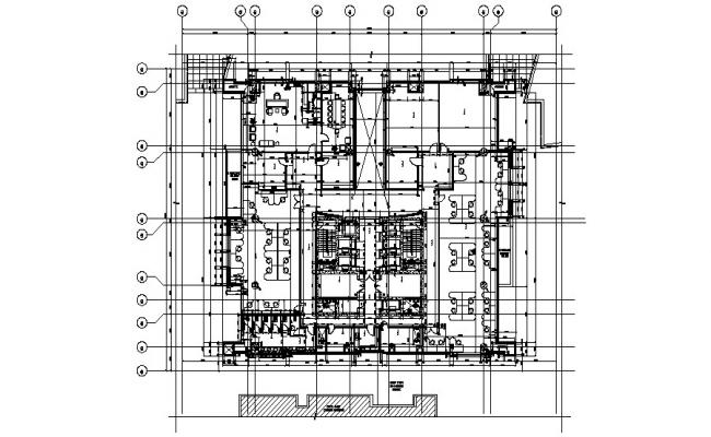 Small Office Layout - Cadbull