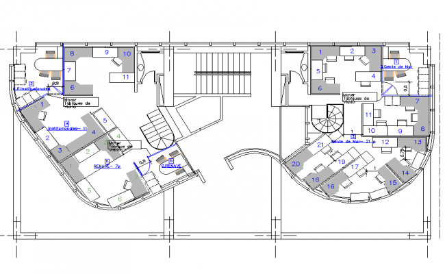 All sided elevation and section details of corporate office building ...