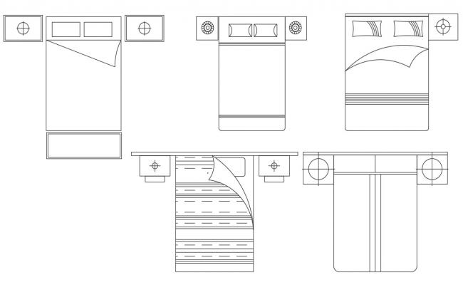 Side elevation bed dwg file , - Cadbull