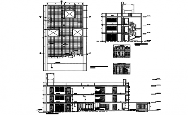 1 bhk plan DWG with elevation - Cadbull