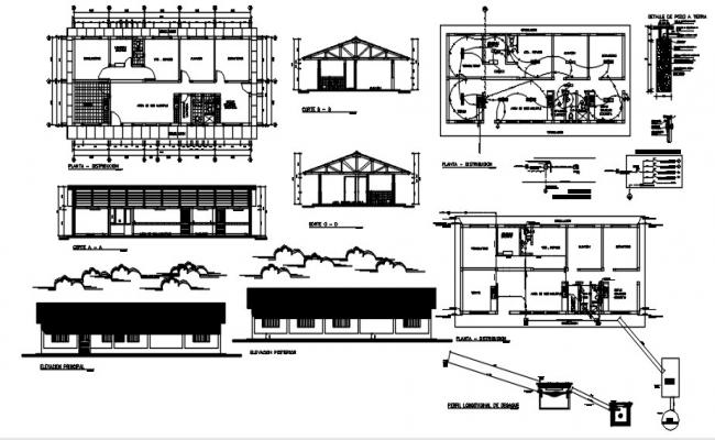 Facade sectional constructive details of multi flooring office building ...