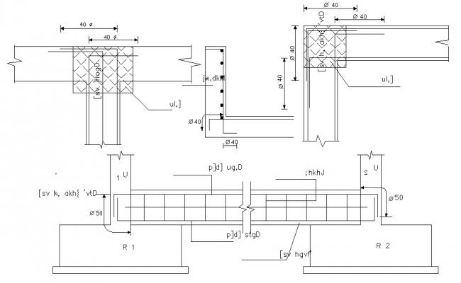 Column and beam design with different types of elevation dwg file - Cadbull