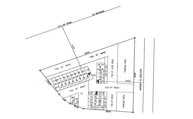 Residence House Township Layout Plan AutoCAD File - Cadbull