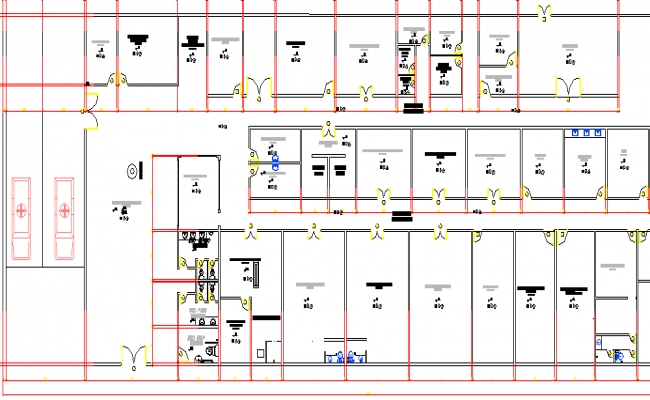 Private Maternity Hospital Architecture Layout dwg file