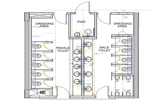 Sanitary installation details with construction dwg file - Cadbull