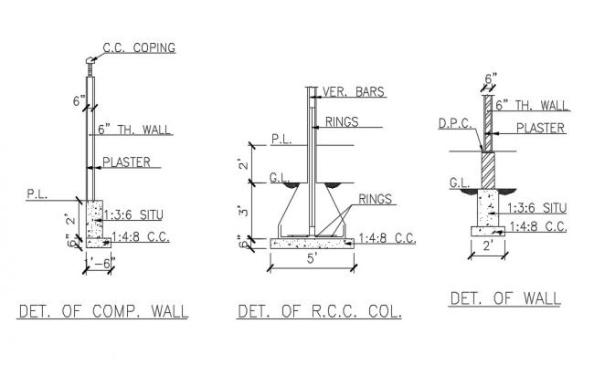 RCC Structure Section CAD Drawing Download - Cadbull