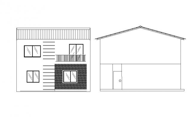 Autocad drawing of the bungalow with detail dimension - Cadbull