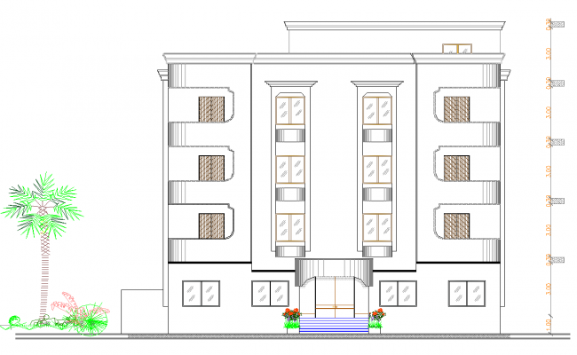 Car Parking Lot Layout Of Residential Flats Dwg File Cadbull