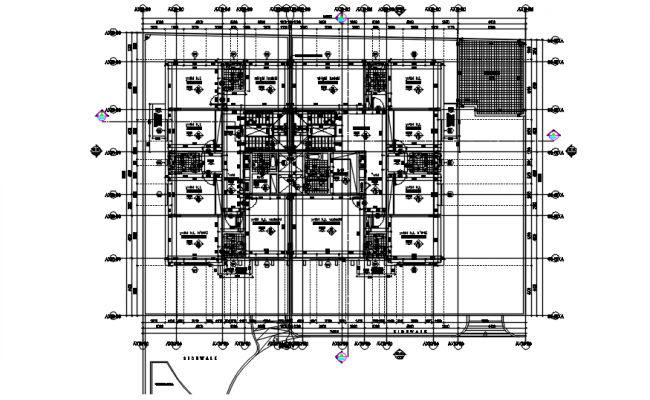 2 Bhk Row House Furniture Layout Plan Autocad File Cadbull