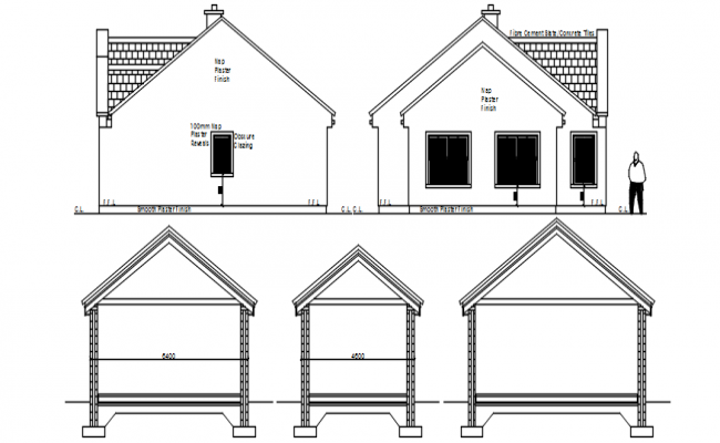 Floor plan of the house with detail dimension in dwg file - Cadbull