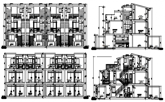 auto Drawing for house Plan(15'X50') 3nd - Cadbull