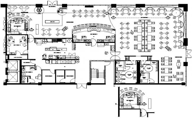 Restaurant site plan drawing in dwg file. - Cadbull