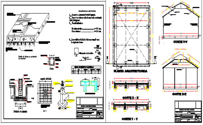 Construction view of bearing frame and garage door anchor detail dwg ...