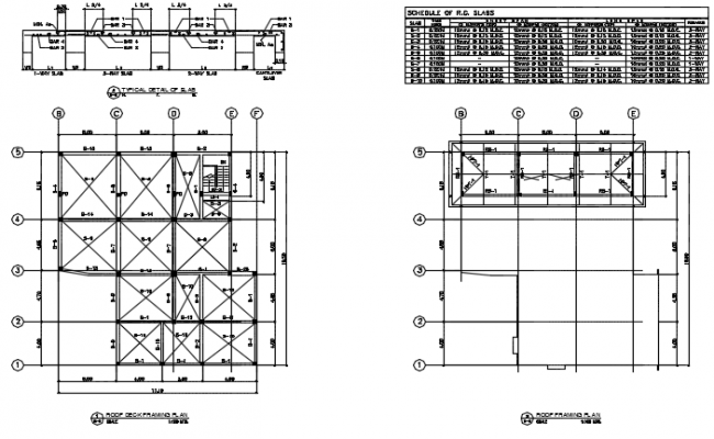 Stair plan and section detail dwg file - Cadbull