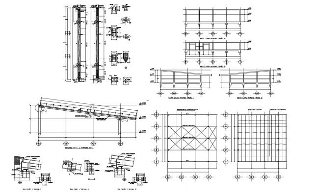 Steel Framing detail in the Autocad file - Cadbull