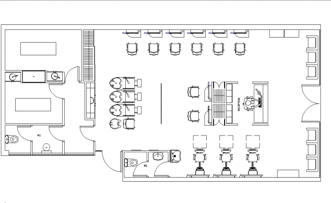 Saloon Layout Plan Dwg File