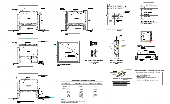 Valve chamber plan and section autocad file - Cadbull