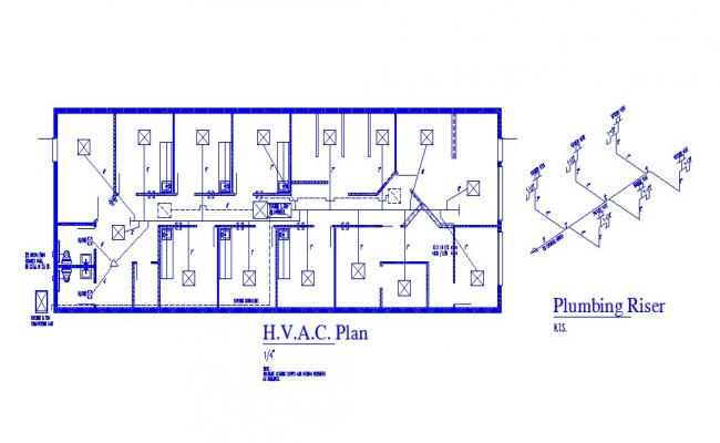 Sanitary installation, plumbing riser and plan details of school dwg file