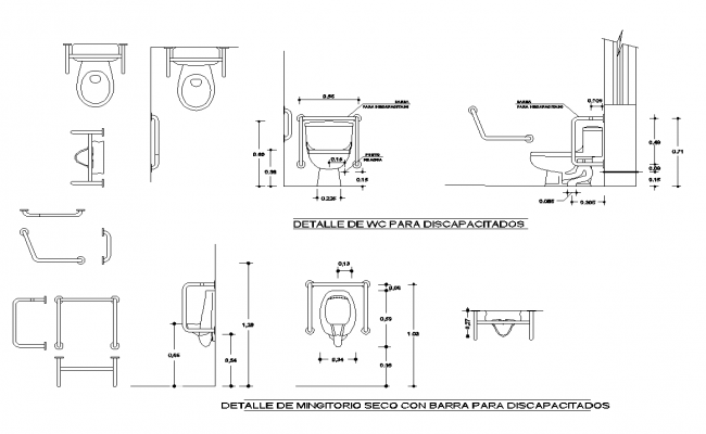 Water closet and wash basin plan - Cadbull