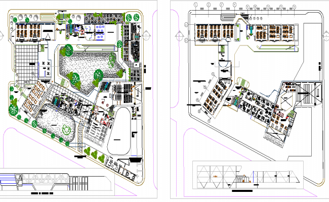 Sectional detail and elevation of a house dwg file - Cadbull