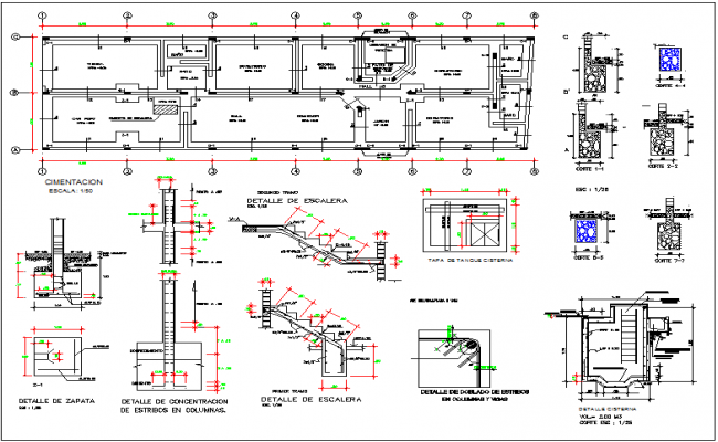 School building plan design view dwg file