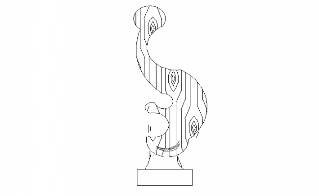 Sculpture plan dwg Sculpture Art drawing in autocad dwg