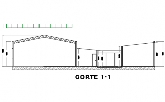 Parking Ramp Slope Building Section Drawing - Cadbull