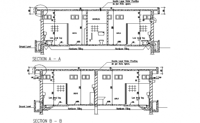 Toilet Dwg Section - Repair Toilet