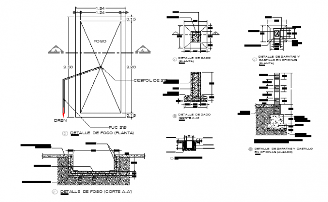 Road section details dwg, Road cross section view detail dwg file - Cadbull