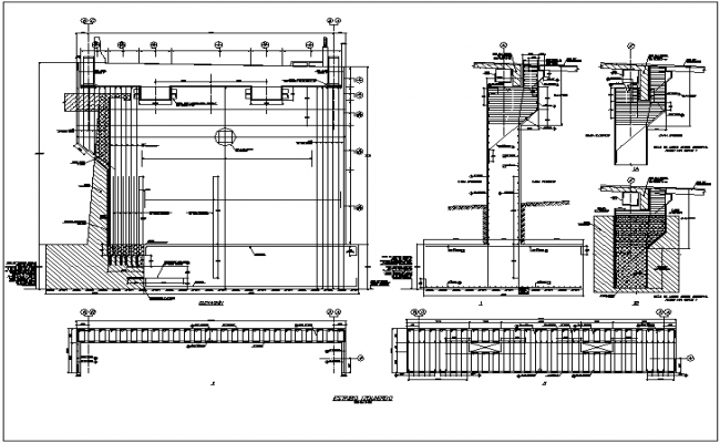 Sectional elevation with view of exterior and interior view with ...