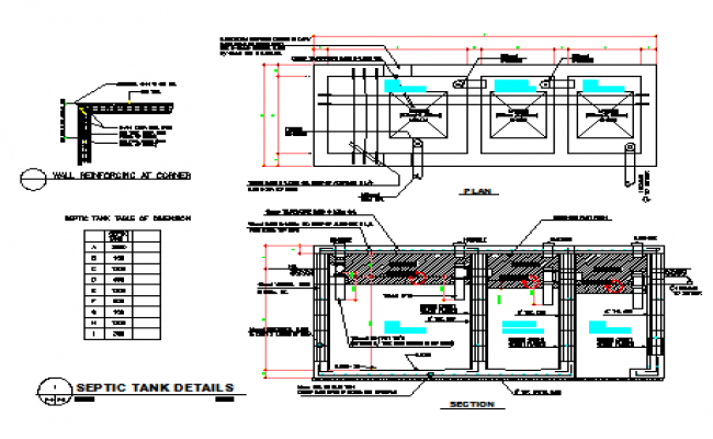 Septic Tank Detail Design Drawing