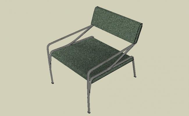 Single office chair  3d  elevation cad  block details skp file