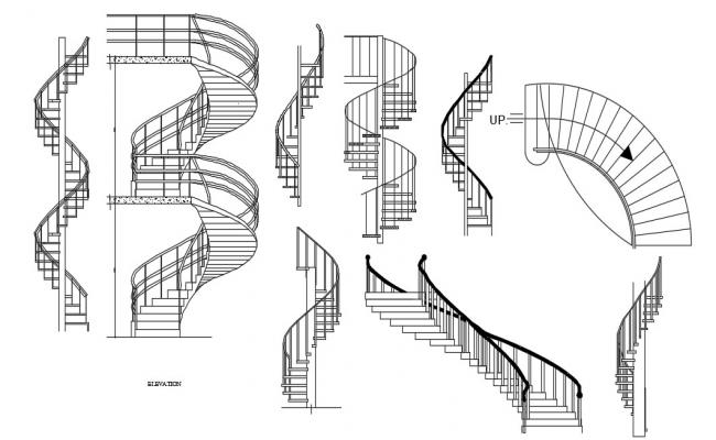 Download Free RCC Staircase Structure Design AutoCAD File - Cadbull