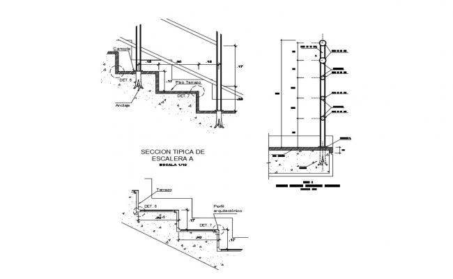 Different Types Staircase Plan and Elevation 2d AutoCAD File Download ...