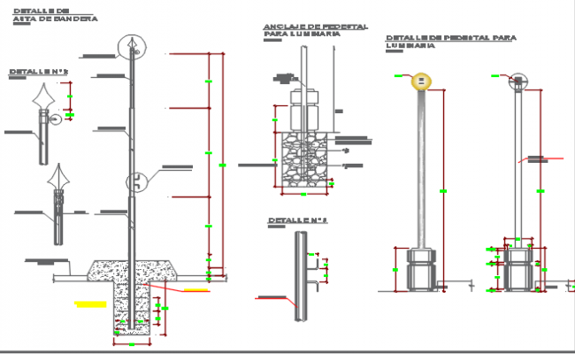 Street light detail dwg file