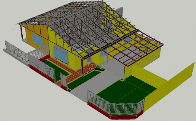 Pump house with motor pump cad drawing details dwg file - Cadbull