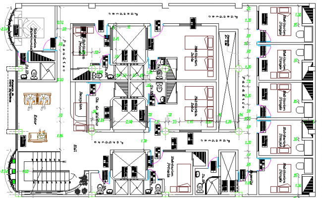 Structure Details Of Five Star Hotel Project Dwg File